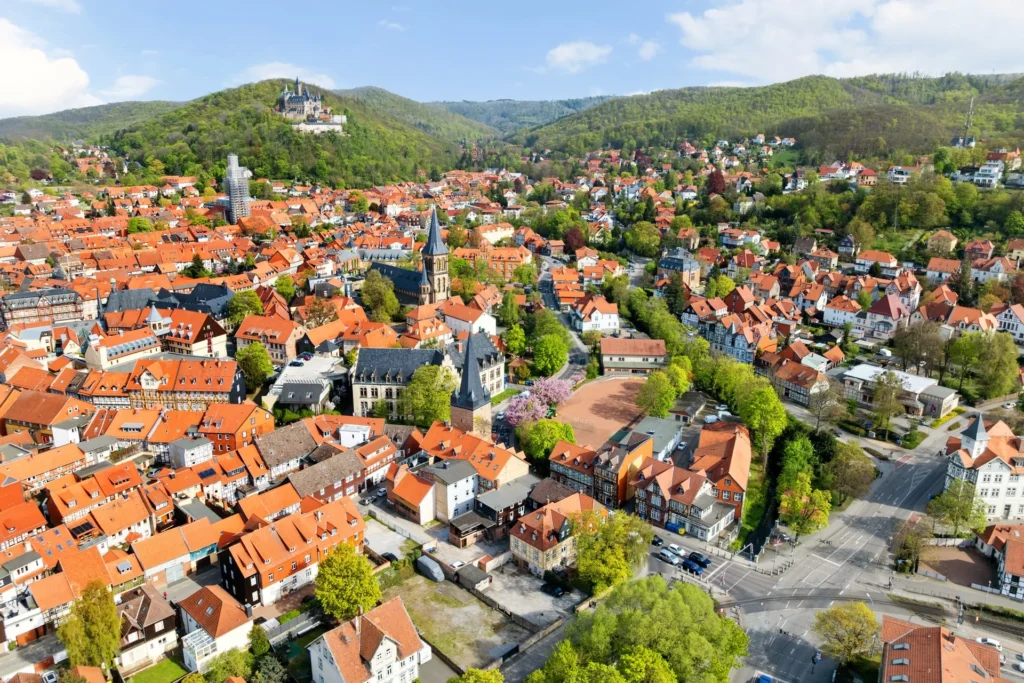 View of castle and old town