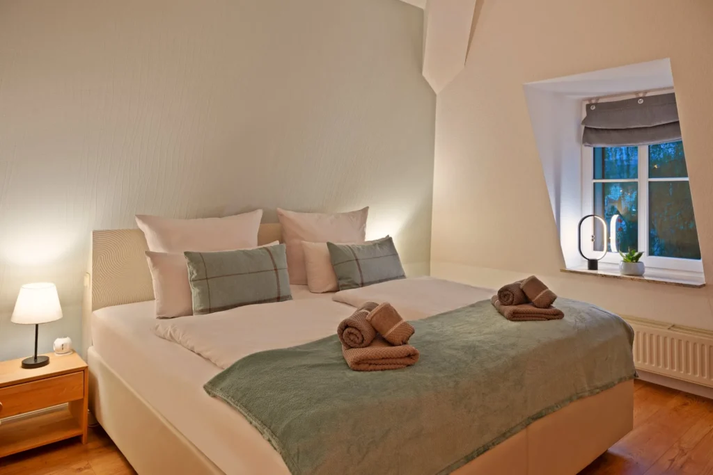Bedroom 1 in the evening