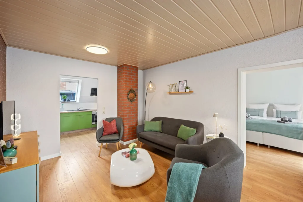 Living area toward the bedroom