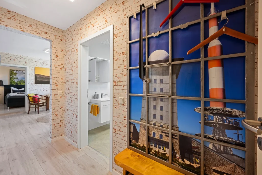 Hallway with coat rack