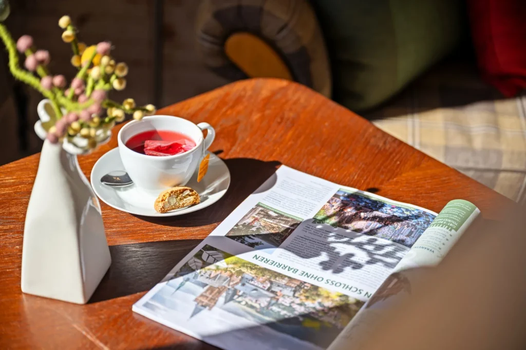 Tea and reading for relaxing
