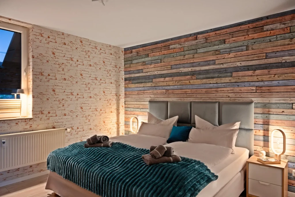 Bedroom 1 in evening light